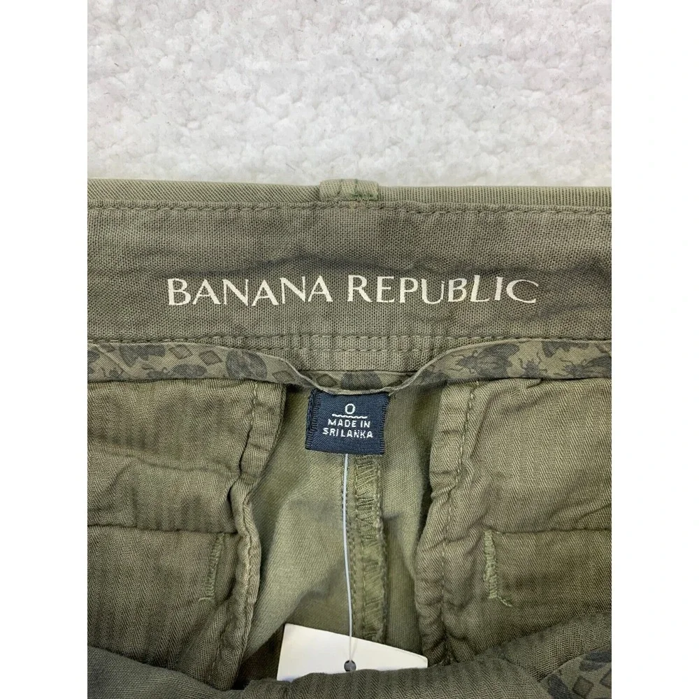Banana Republic Chino Pants Women's 0 Olive Green NWT Classic Workwear Straight - Picture 9 of 12